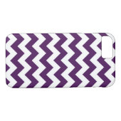Horizontal Lila und weiß Zigzag Case-Mate iPhone Hülle (Rückseite (Horizontal))