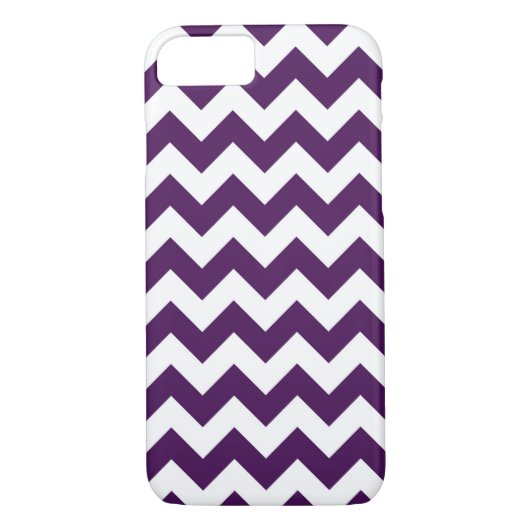 Horizontal Lila und weiß Zigzag Case-Mate iPhone Hülle (Rückseite)