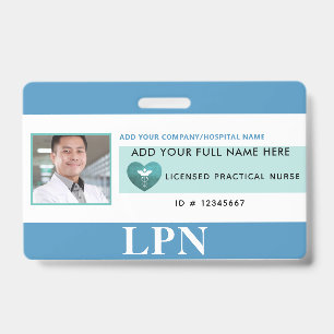 Horizontal LPN-Lizenz Pflegepraktiker, Fotoausweis Ausweis