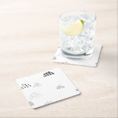 Horizontal, Medium Grey Paper Coaster Rechteckiger Pappuntersetzer (Vor Ort)