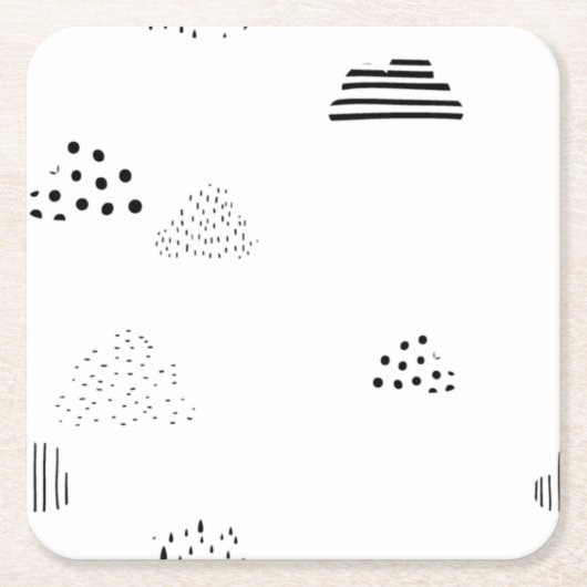 Horizontal, Medium Grey Paper Coaster Rechteckiger Pappuntersetzer (Vorderseite)