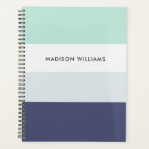 Horizontal-Monogramm-Planer für den Zoll-Farbblock