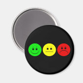 Horizontal Moody Stoplight Lefty Green Magnet (Vorderseite/Rückseite)