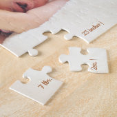 Horizontal Niedlich Baby and Daddy Birth Ankündigu Puzzle (Seite)