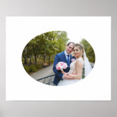 Horizontal Oval Shape Wedding Foto Poster (Vorne)