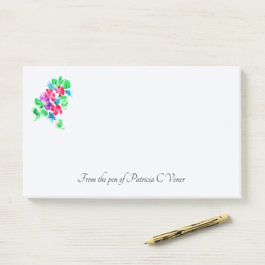 Horizontal personalisierbar post-it klebezettel (Auf Schreibtisch)