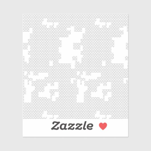 Horizontal, Porzellan, SeaCustom-Cut Vinyl Sticker (Blatt)