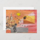 Horizontal Postkarte (Vorne/Hinten)