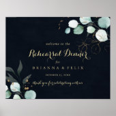 Horizontal Probe Dinner Willkommensblau Unterschri Poster (Vorne)