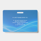 Horizontal registrierte Krankenschwester,LPN-Foto- Ausweis (Back)