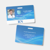 Horizontal registrierte Krankenschwester,LPN-Foto- Ausweis (Front & Back)