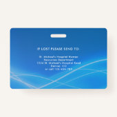 Horizontal registrierte Krankenschwester,LPN-Foto- Ausweis (Rückseite)