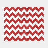 Horizontal rot und weiß Zigzag Fleecedecke (Vorderseite (Horizontal))