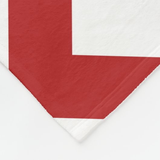 Horizontal rot und weiß Zigzag Fleecedecke (Ecke)