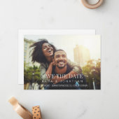 Horizontal Save the Date mit Foto Mitteilungskarte (Vorderseite/Rückseite Beispiel)