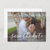 Horizontal Save the Date, modern Save The Date (Vorne/Hinten)