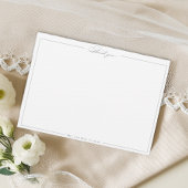 Horizontal Schwarz und Weiß Flat Danke Karte