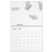Horizontal, Silber Kalender (Feb 2027)