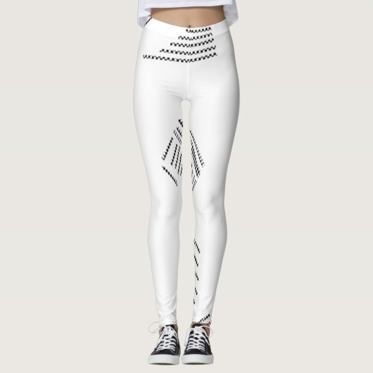 Horizontal, Silber Leggings (Vorderseite)
