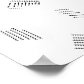 Horizontal, Silber Poster (Ecke)