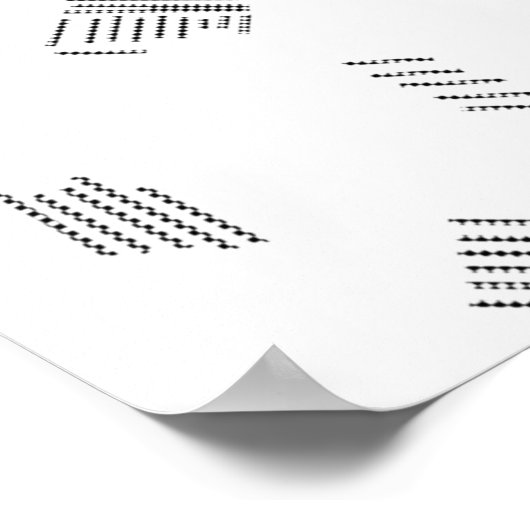 Horizontal, Silber Poster (Ecke)