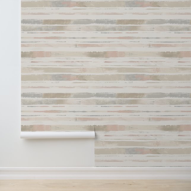 Horizontal skizzierte künstlerische Linien Farbe E Tapete (Anwendung)