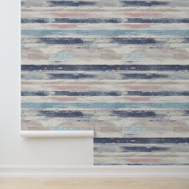 Horizontal skizzierte künstlerische Linien Ozeanfa Tapete