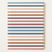 Horizontal Terracotta and Teal Stripes Planer (Rückseite)