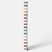 Horizontal Terracotta and Teal Stripes Samsung Galaxy Hülle (Linke Seite)