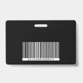 Horizontal Visitor Pass Schwarz-Weiß-Design Ausweis (Rückseite)