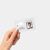 Horizontal wiederverwendbares Schwarz-Grau-Foto Ausweis (Handheld)