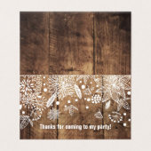 Horizontal Zelt Falten Faltkarte rustikal blumenge (Außenseite Aufgefaltet)