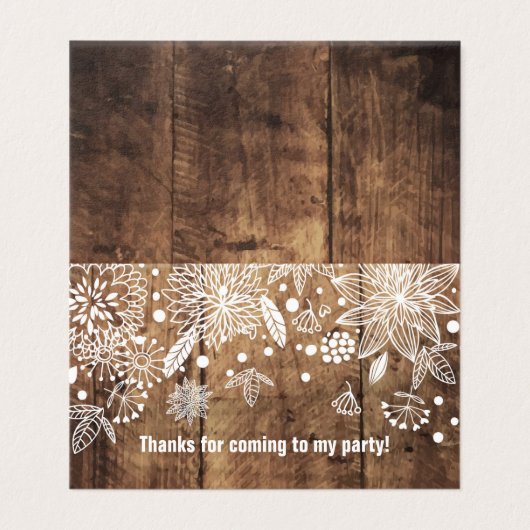 Horizontal Zelt Falten Faltkarte rustikal blumenge (Außenseite Aufgefaltet)