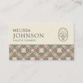 Horizontal Zen Holistic Health QR Code Visitenkarte (Vorderseite)