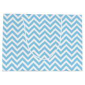 Horizontal Zickzack Baby und Weiß Große Geschenktüte (Rückseite)