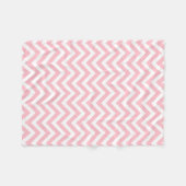 Horizontal Zickzack, rosa und weiß Fleecedecke (Vorderseite (Horizontal))