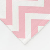 Horizontal Zickzack, rosa und weiß Fleecedecke (Ecke)