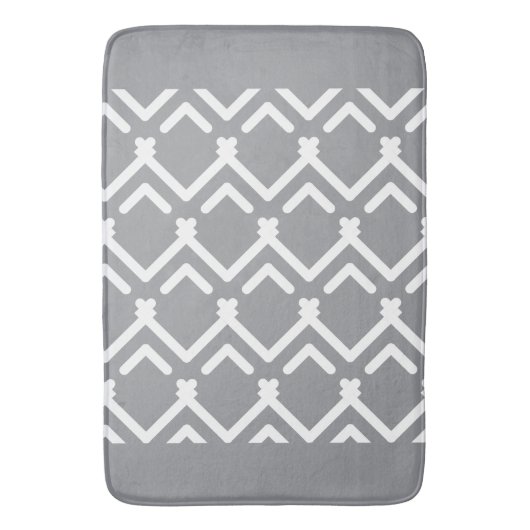 Horizontal Zigzag Geometrisches Muster Badematte (Vorderseite Vertikal)