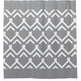 Horizontal Zigzag Geometrisches Muster Duschvorhang