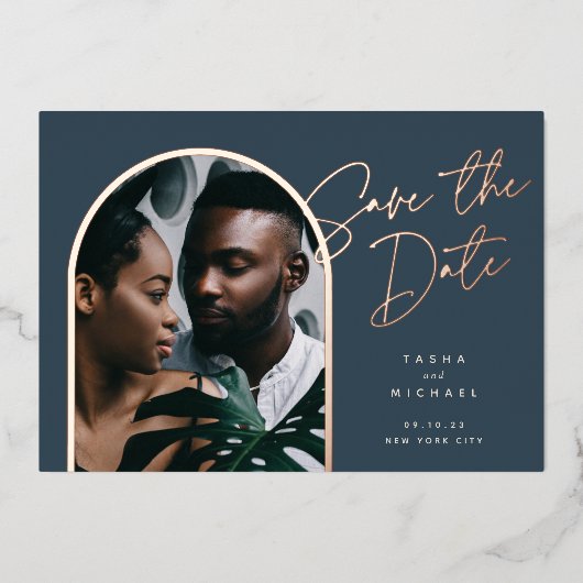 Horizontalbogen | FOTO SAVE THE DATE Folieneinladung (Vorderseite)