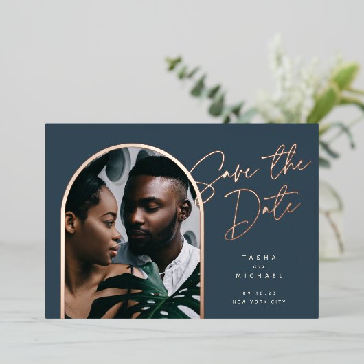 Horizontalbogen | FOTO SAVE THE DATE Folieneinladung (Stehend vorne)