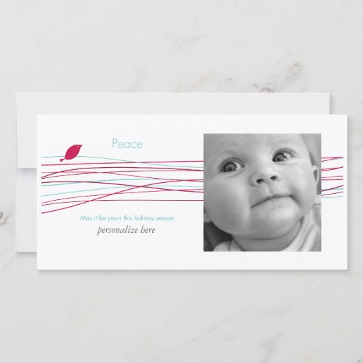 Horizontale 1 Fotokarte Feiertagskarte (Vorderseite)