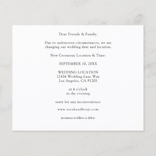 Horizontale Änderung des Fotos Datum Flyer (Hinten)