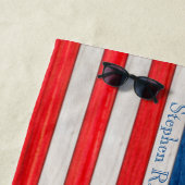 Horizontale Ausrichtung der amerikanischen Flagge Strandtuch (Beispiel)