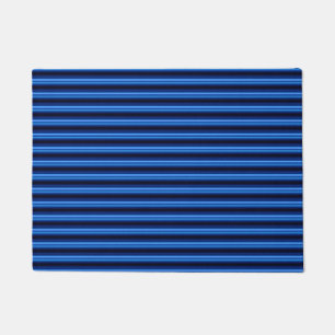 Horizontale Bars aus blauem Metall Fußmatte