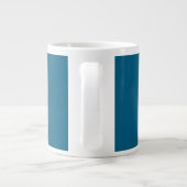 Horizontale Bars aus blauem Metall Jumbo-Tasse (Rückseite)