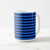 Horizontale Bars aus blauem Metall Kaffeetasse (VorderseiteRechts)