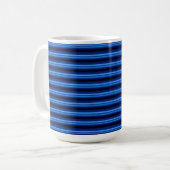 Horizontale Bars aus blauem Metall Kaffeetasse (Vorderseite Links)