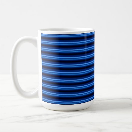 Horizontale Bars aus blauem Metall Kaffeetasse (Links)