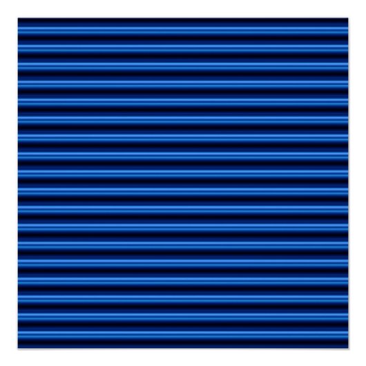 Horizontale Bars aus blauem Metall Poster (Vorderseite)